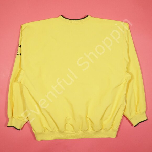 Buick Pullover Mens L Yellow Shell Golf Nylon Crewneck Cutter & Buck - Picture 3 of 6